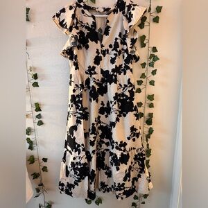 A New Day | Black and Tan Floral Dress